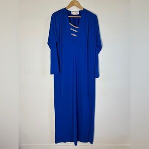 1980s Oscar de La Renta for Swirl Maxi Dress